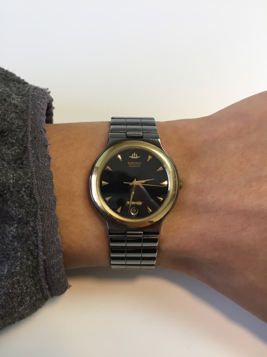 90s seiko black-gold combi quartz 상품이미지4