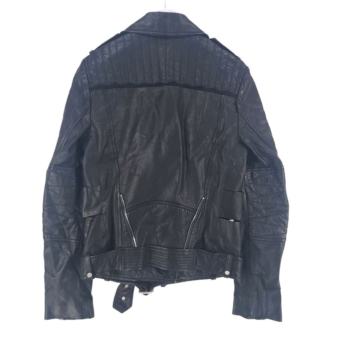 [여2]마쥬 블랙 양가죽 라이더 자켓[Y62-207] 상품이미지6