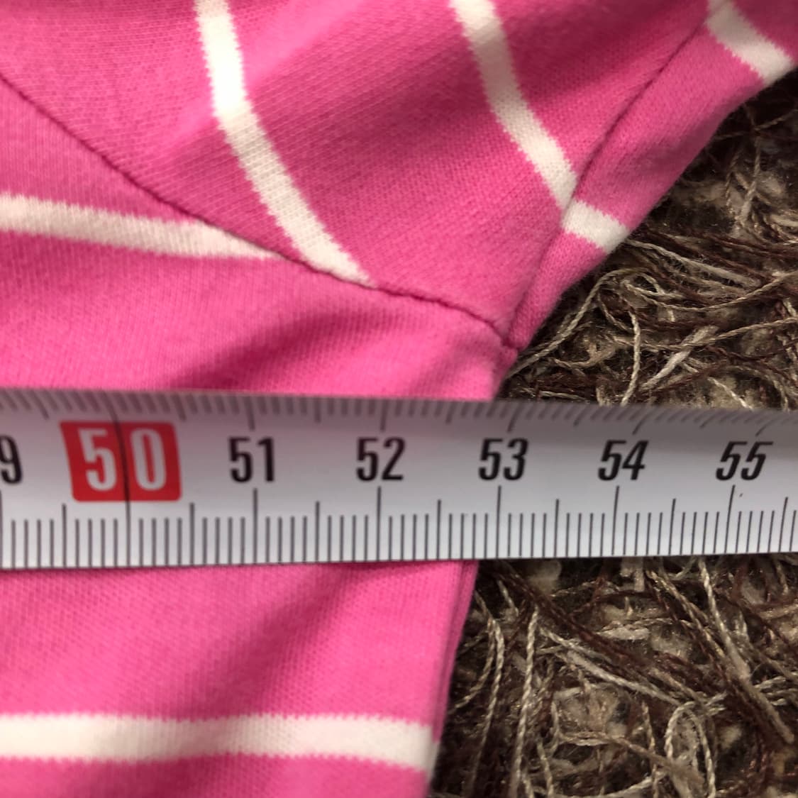 M 폴로 랄프로렌 핑크 스트라이프 카라 PK 반 상품이미지5