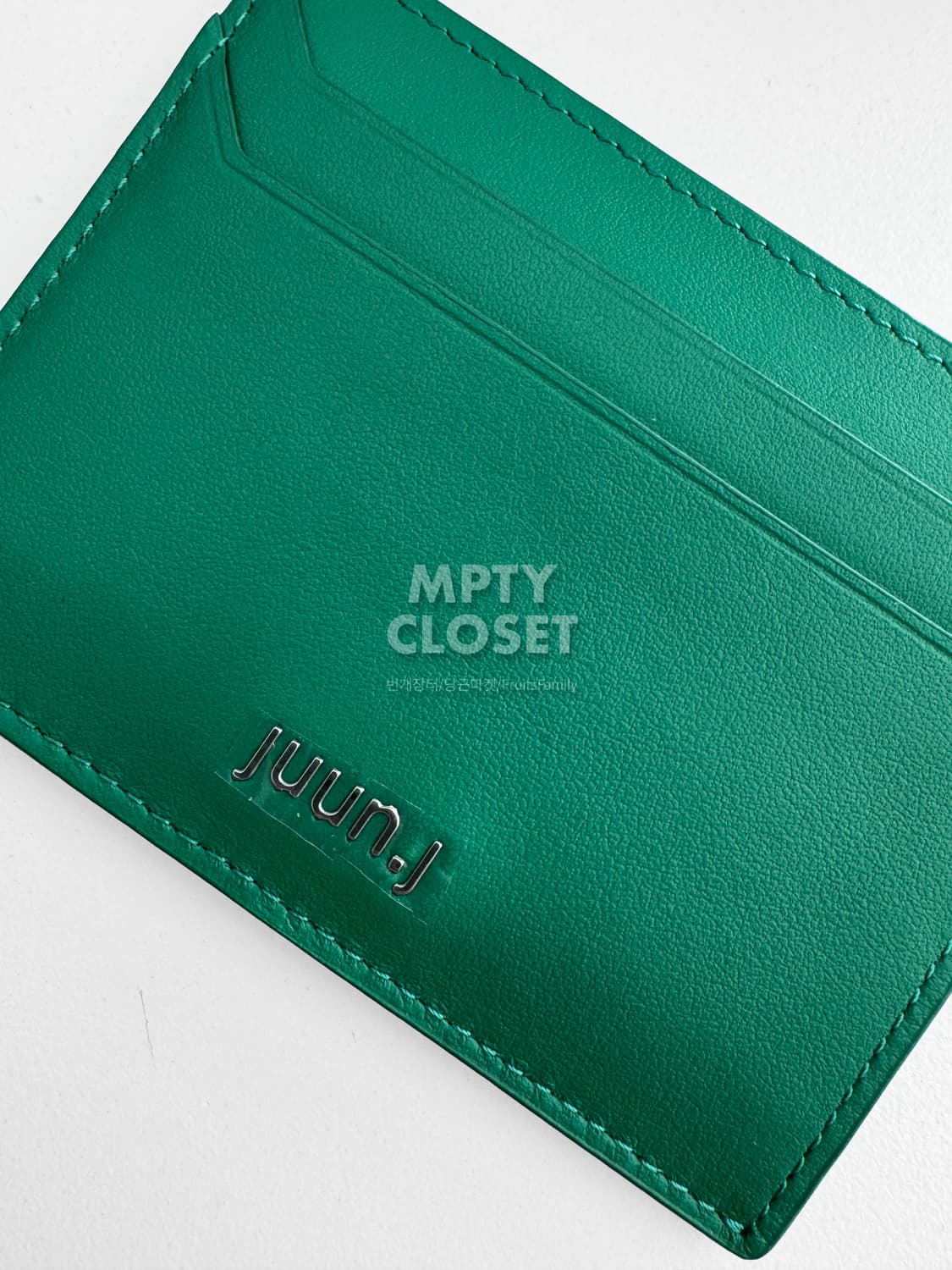 준지 레더 카드지갑 그린 상품이미지1