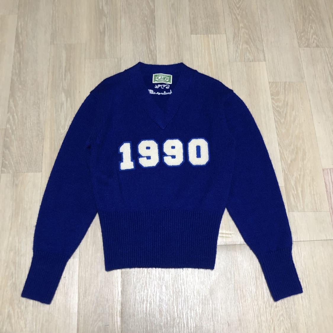 (우먼스 M) STU 우먼스 1990 V넥 니트 블루 상품이미지1