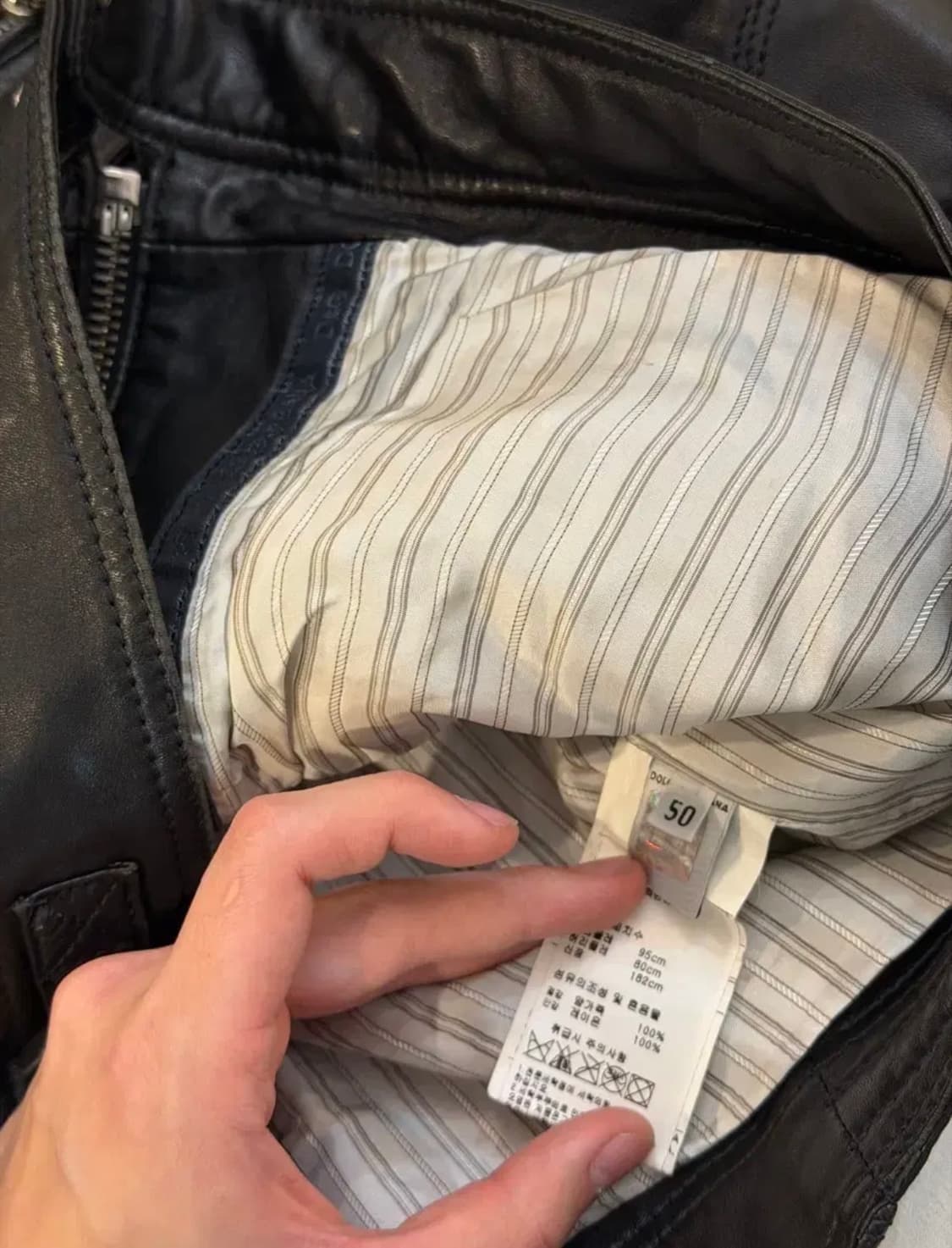 00s 돌체앤가바나 램스킨 멀티포켓 레더자켓 상품이미지5