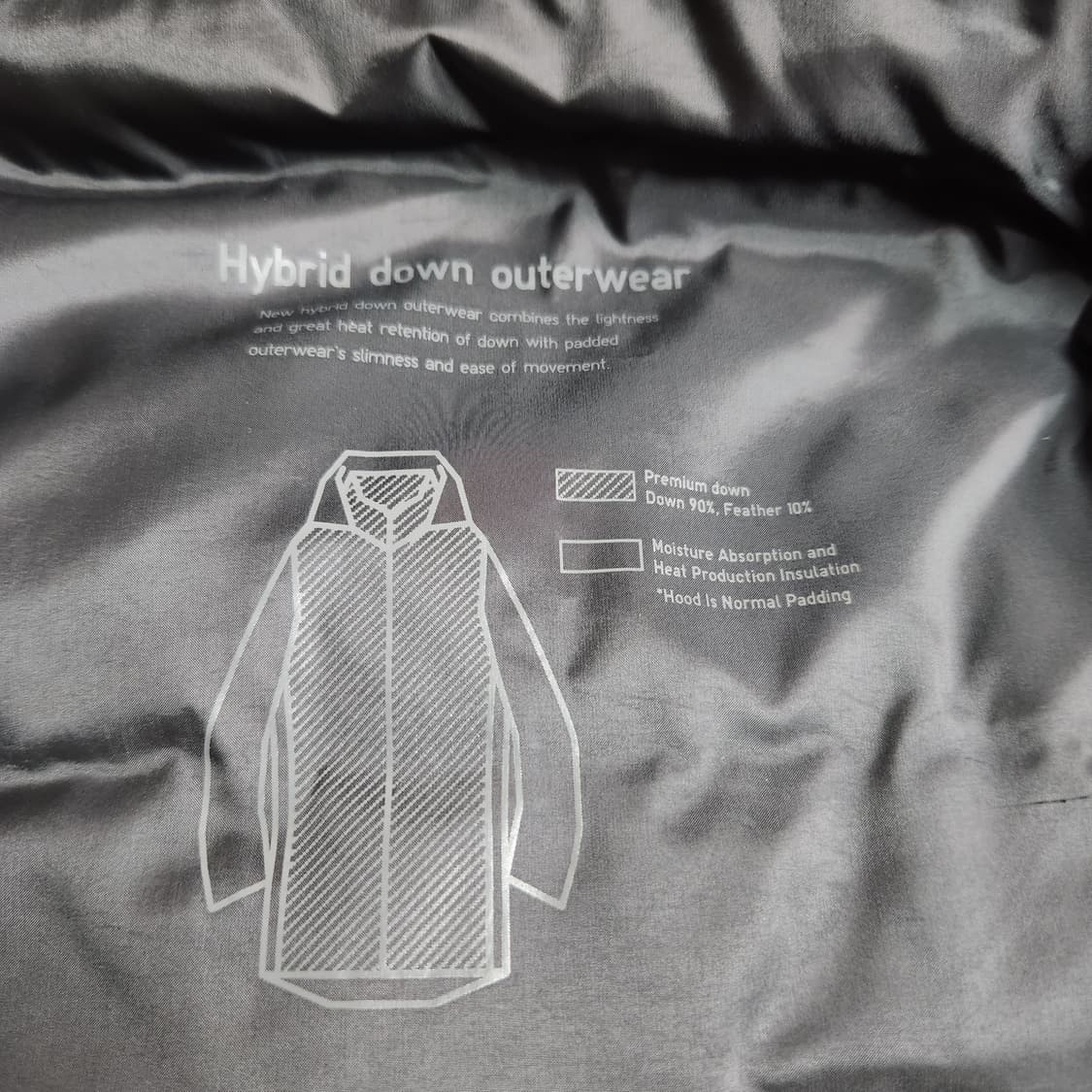 H842 [L] 유니클로 하이브리드 다운 코트 패딩 상품이미지5
