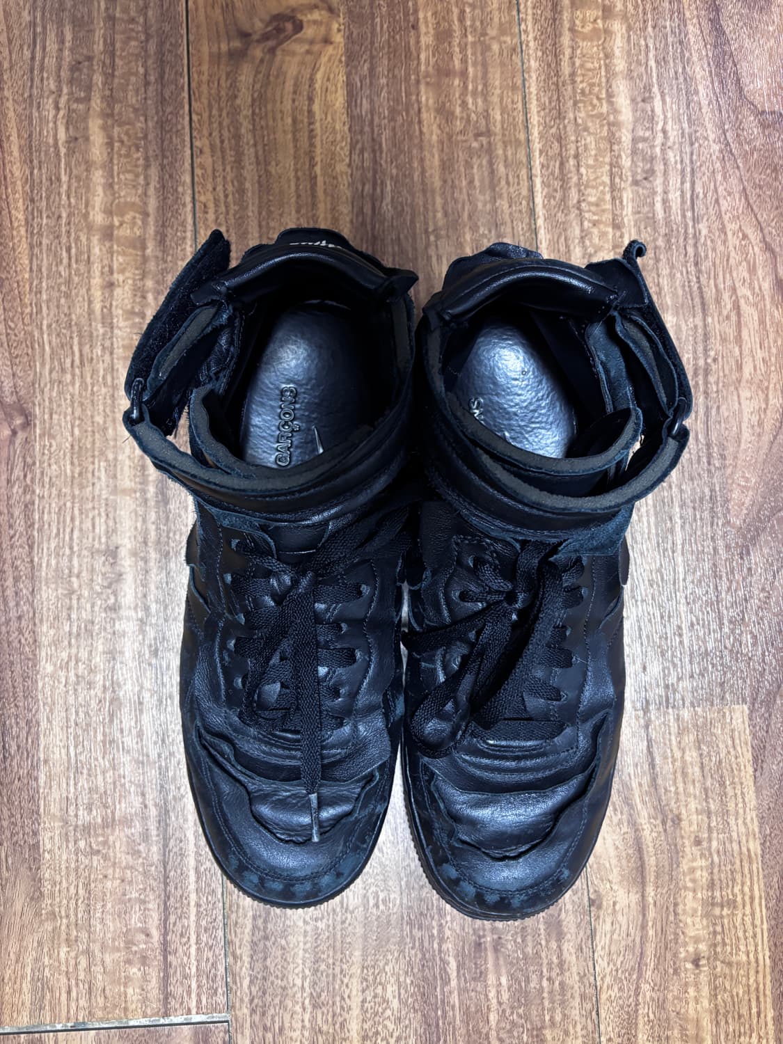 나이키 x 꼼데가르송 옴므 플러스 에어포스 미드 블랙 상품이미지2