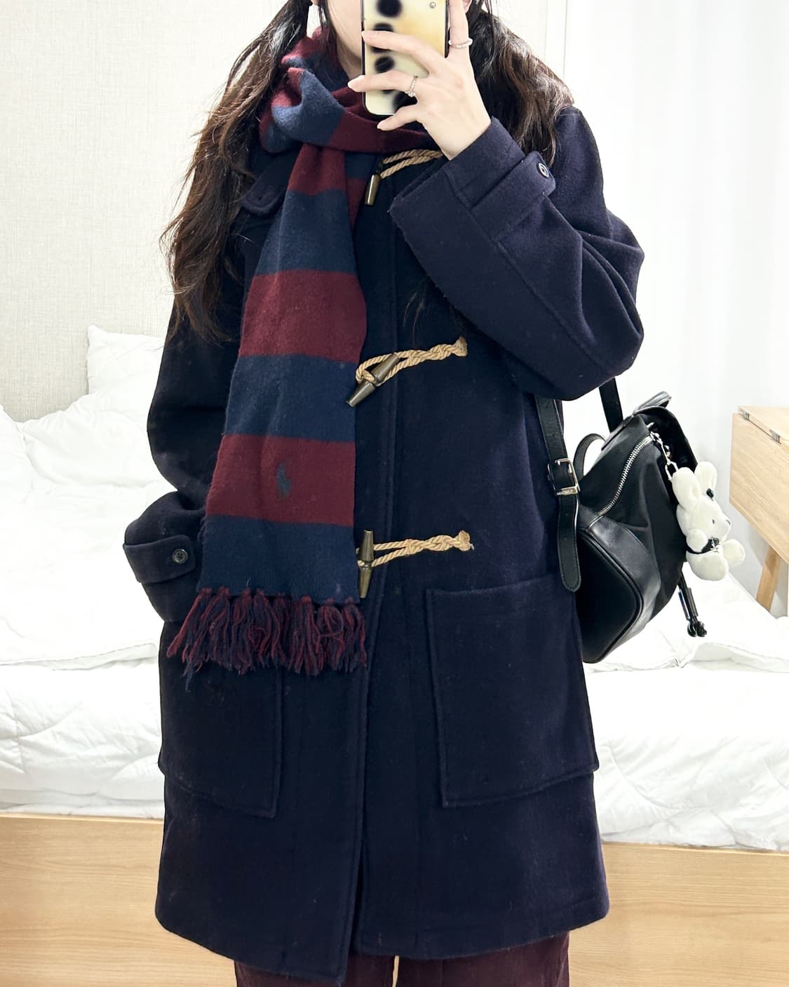 폴로 네이비 울 떡볶이 코트 상품이미지4