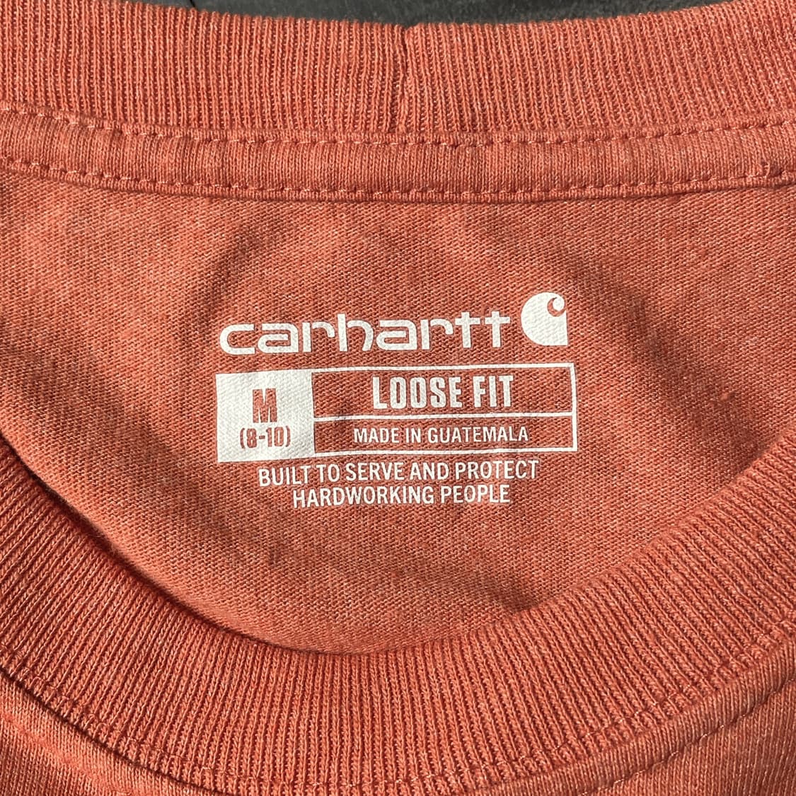 CARHARTT 칼하트 빈티지 오렌지코랄 코튼 긴팔 티셔츠 A00490 상품이미지8