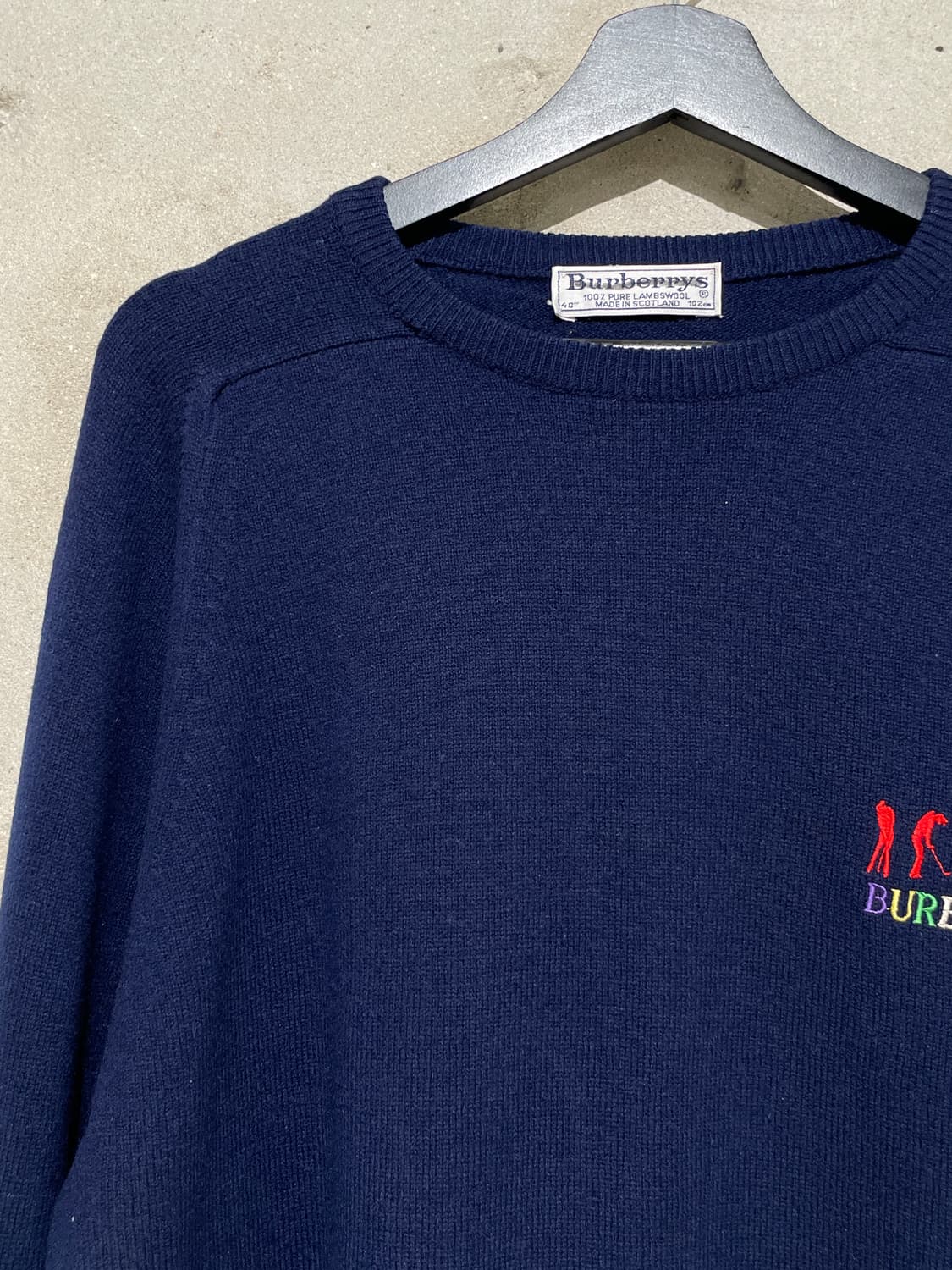 버버리 90’s 네이비 골프 아이콘 크루넥 울 니트 상품이미지2