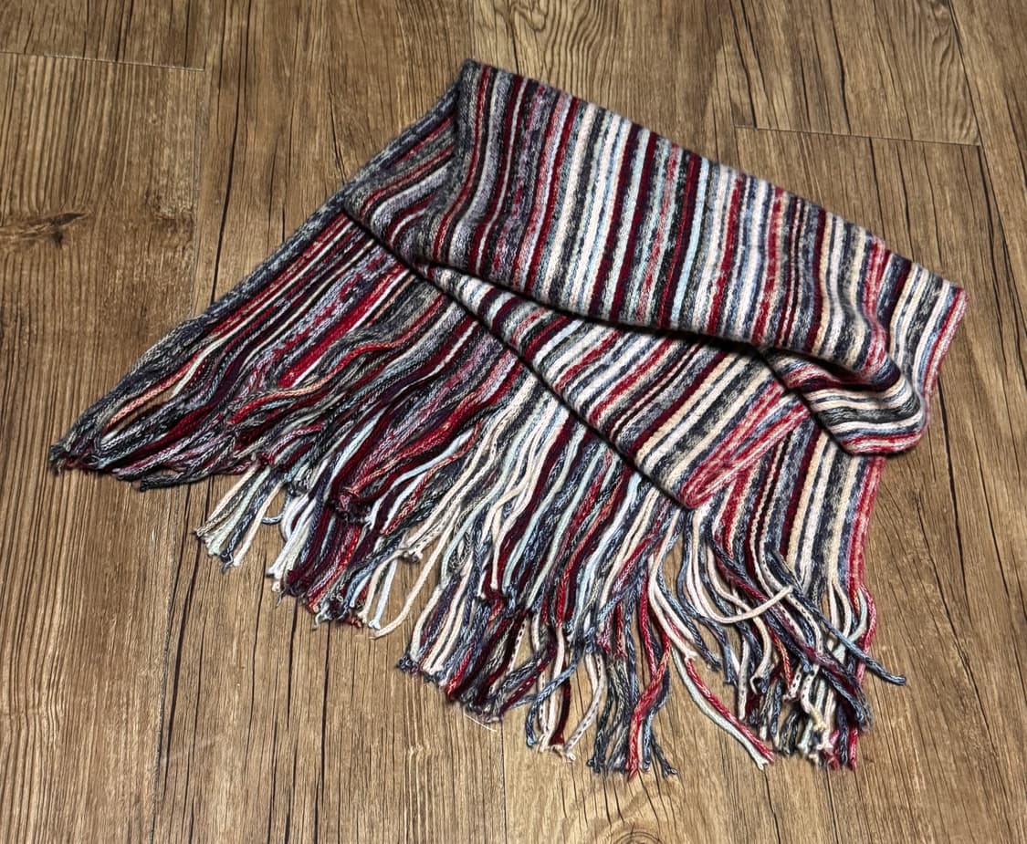 핸드메이드 멀티 스트라이프 패턴 머플러 상품이미지1