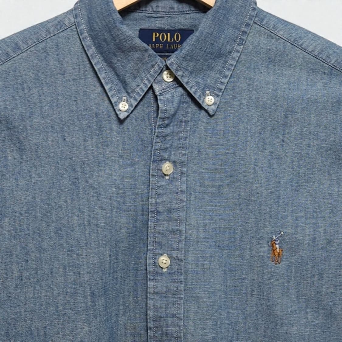 95)POLO 폴로 랄프로렌 샴브레이 데님셔츠 클래식핏 상품이미지4