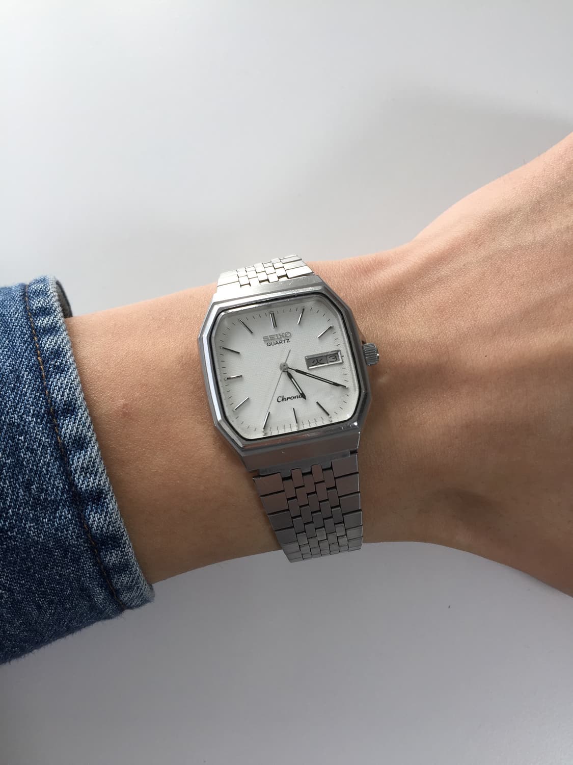 80s seiko chronos square day-date quartz 상품이미지3