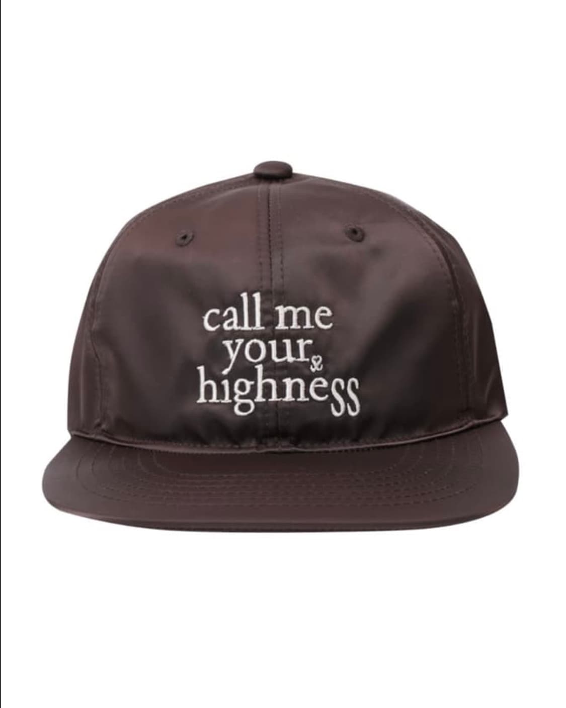 callmehighness 콜미하이네스 나일론 로고 캡 브라운 상품이미지1