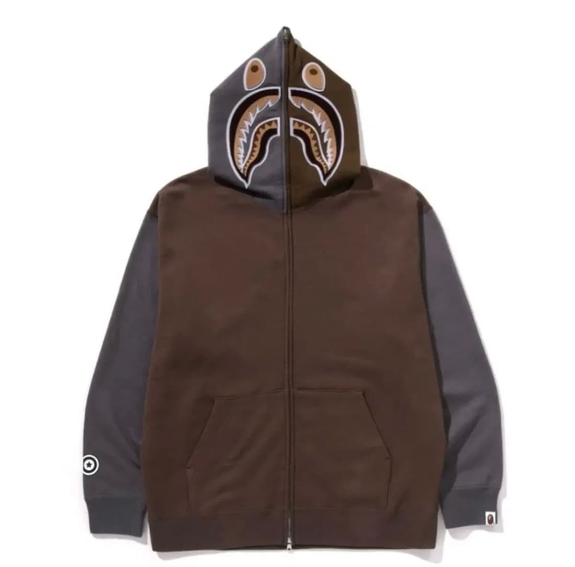 베이프 샤크 풀 지퍼 후드 티셔츠 #2 베이지 M 상품이미지1