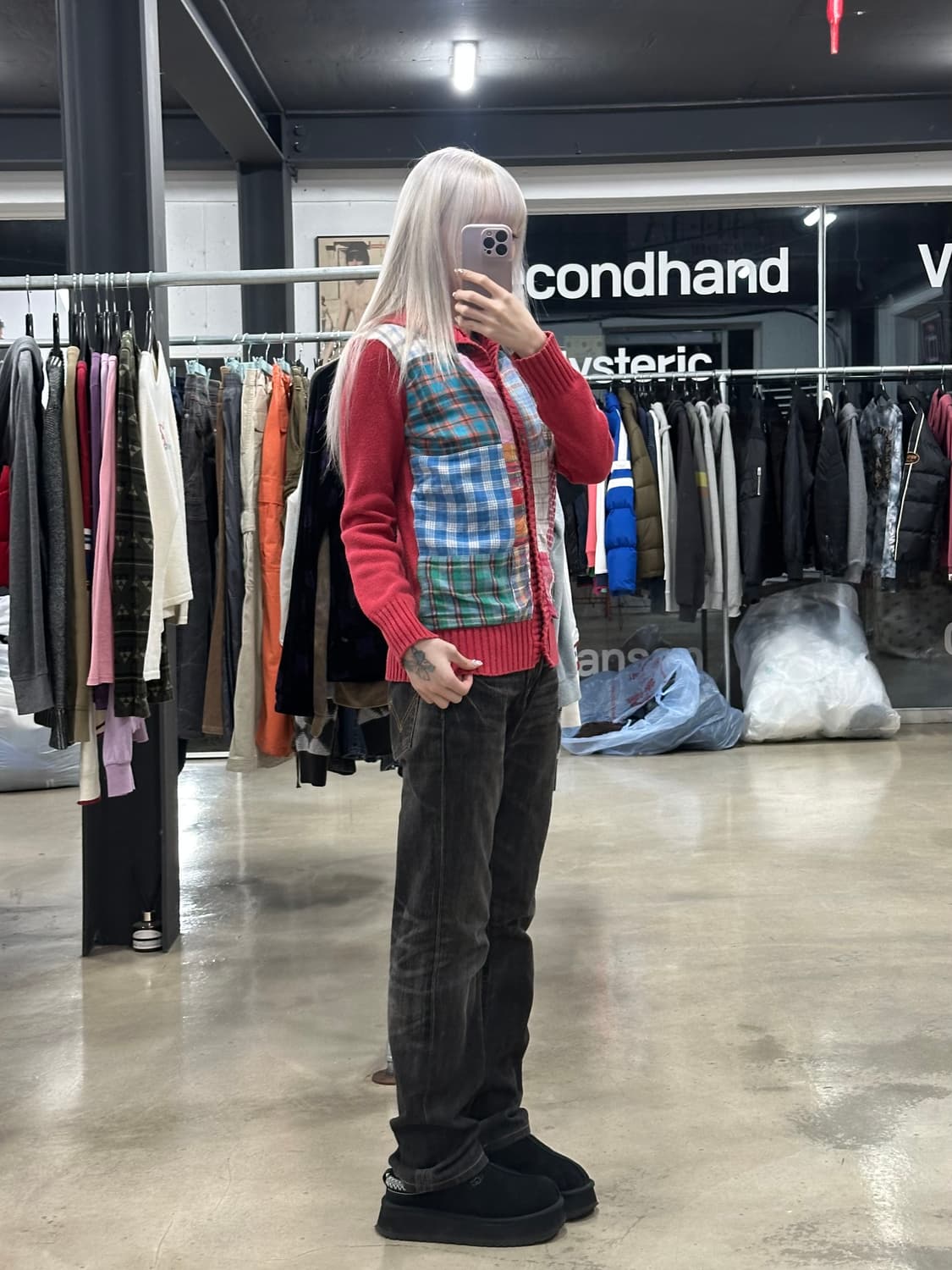 히스테릭 글래머 패치 니트 가디건 상품이미지2