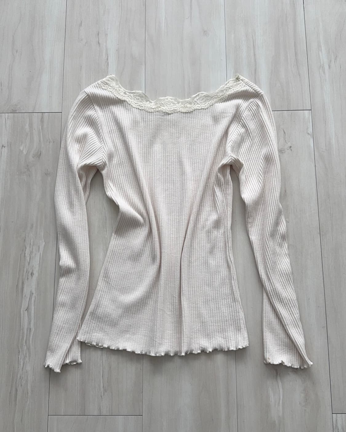 Lace Point Ivory Long Sleeve 상품이미지9