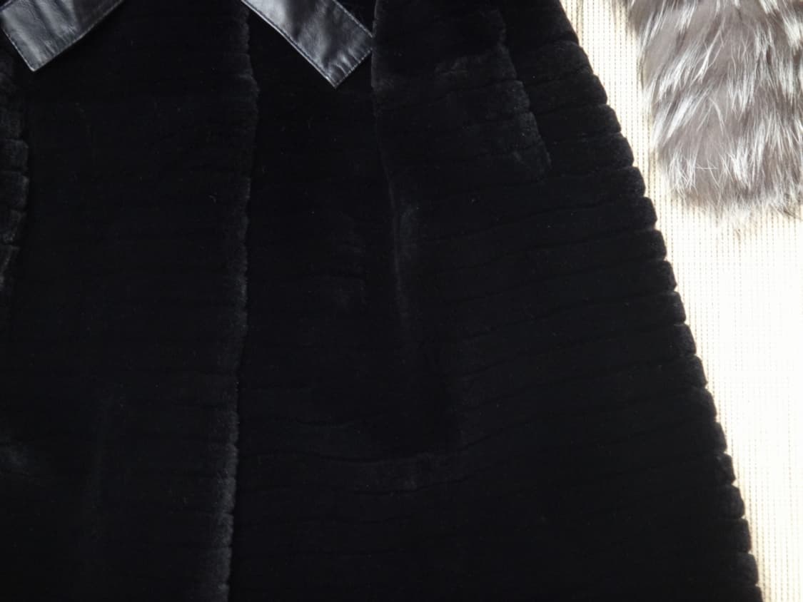 (55size) 2050STYLE 천연모피 폭스배색 코트 상품이미지5