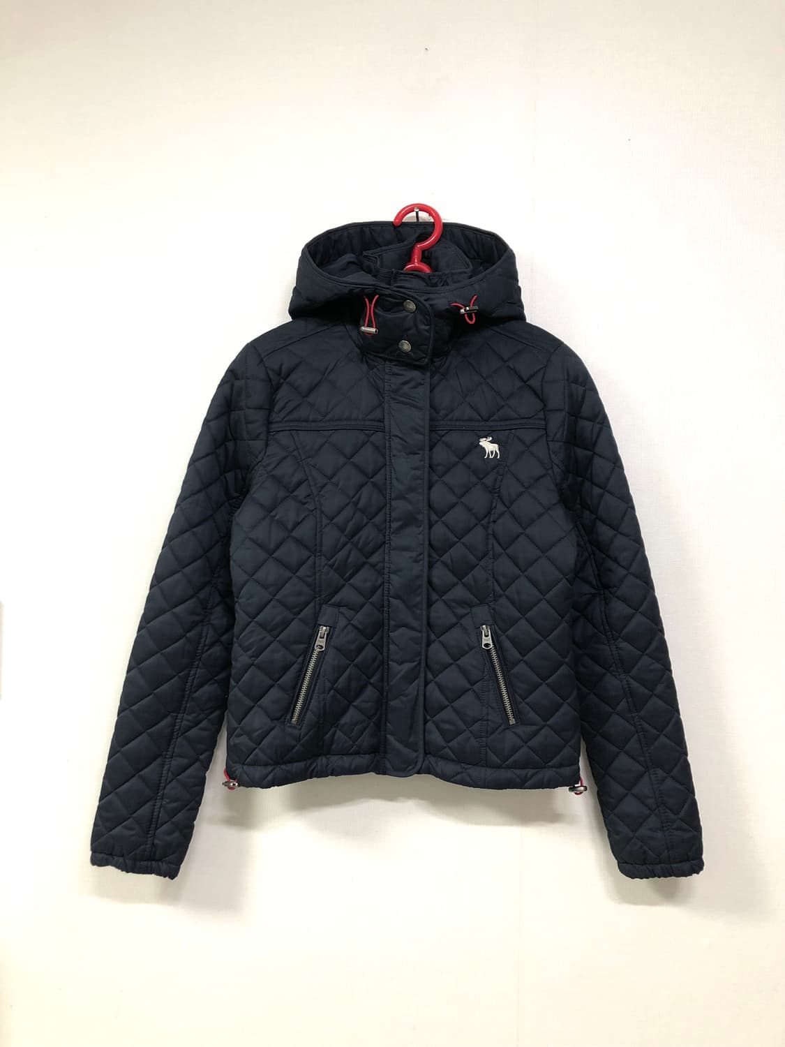 아베크롬비 여성 후드 퀼팅 누빔 자켓 _ 네이비 XS 상품이미지1