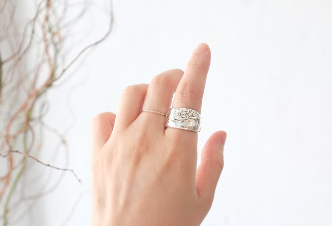 1950s 빈티지스푼으로 제작된 빈티지반지 스푼링 101680 상품이미지1