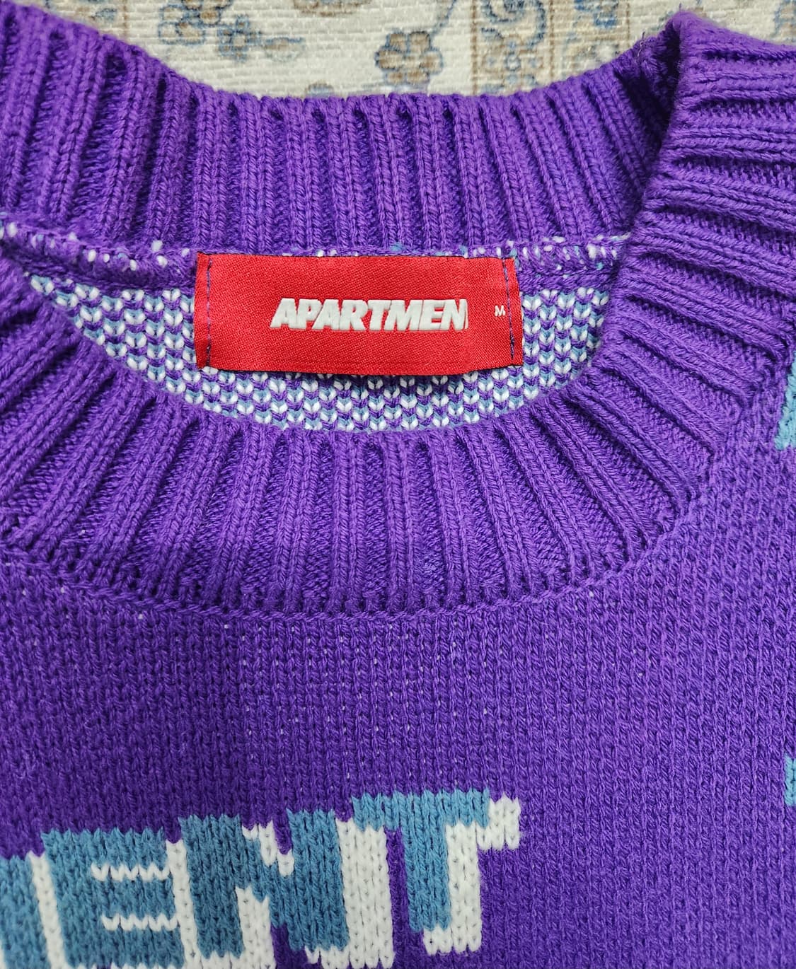 APARTMENT 퍼플 패턴 니트 M 상품이미지2
