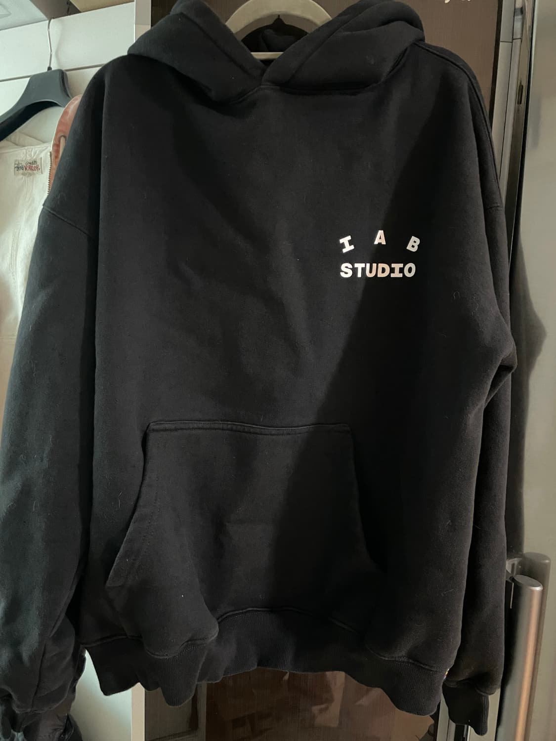아이앱 스튜디오 기모 후드 블랙 XL 상품이미지2