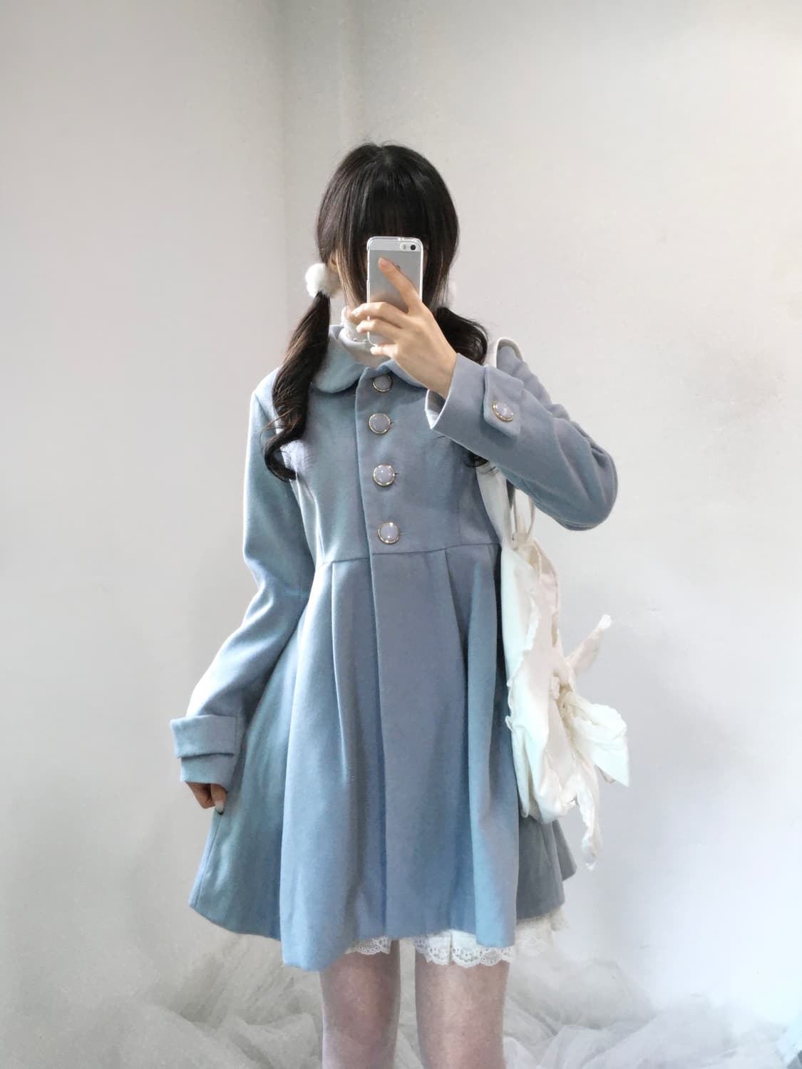 olive des olive 올리브데올리브 뮤트블루 원피스코트 헤이세이 상품이미지5