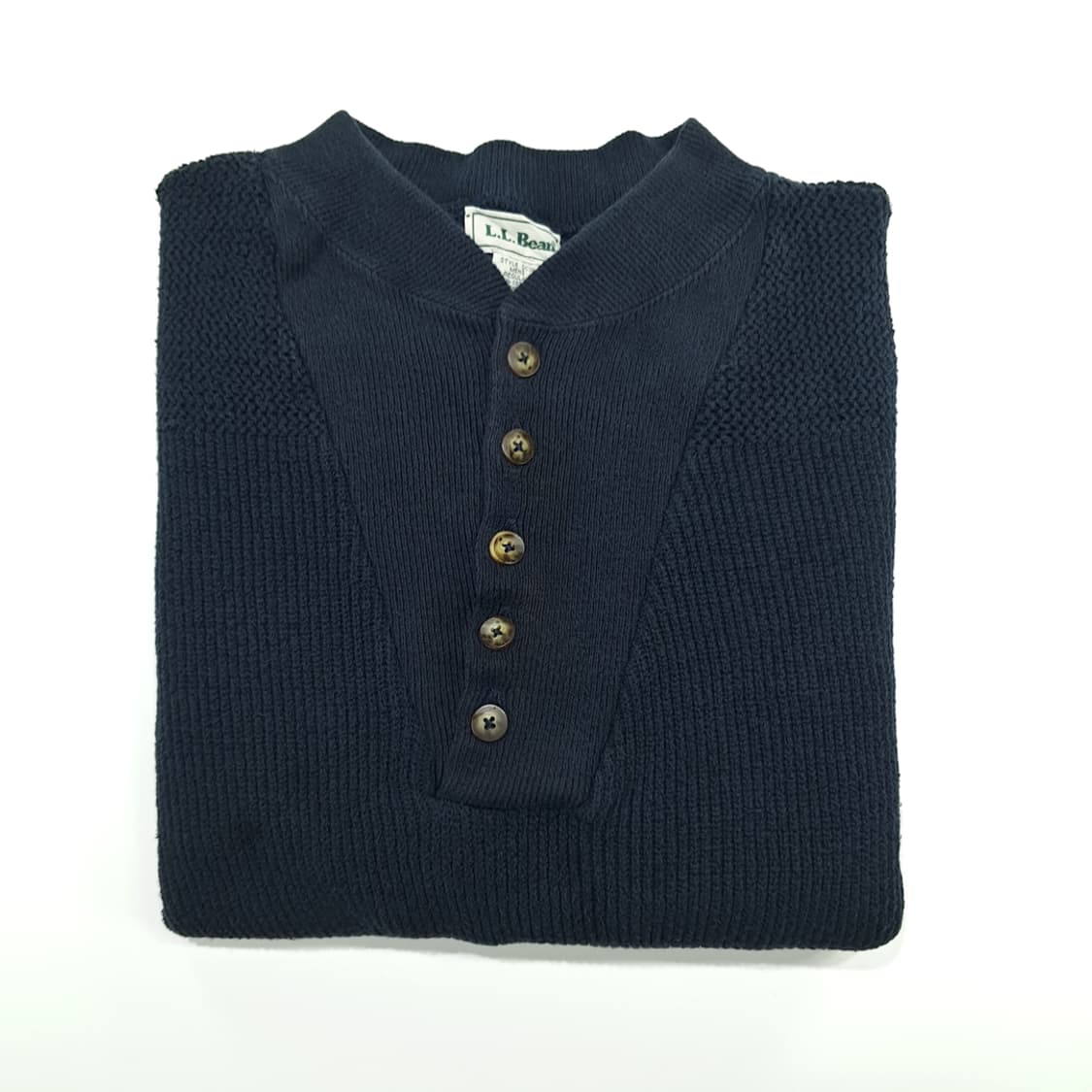 CN942 L 엘엘빈 USA 빈티지블랙 코튼 하이넥 오버핏 니트 스웨터 상품이미지8