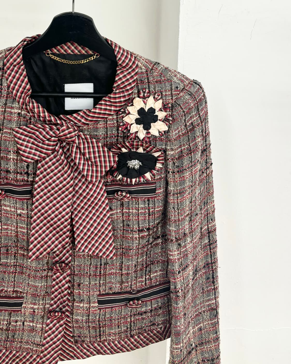 모스키노 리본 트위드 자켓 상품이미지4