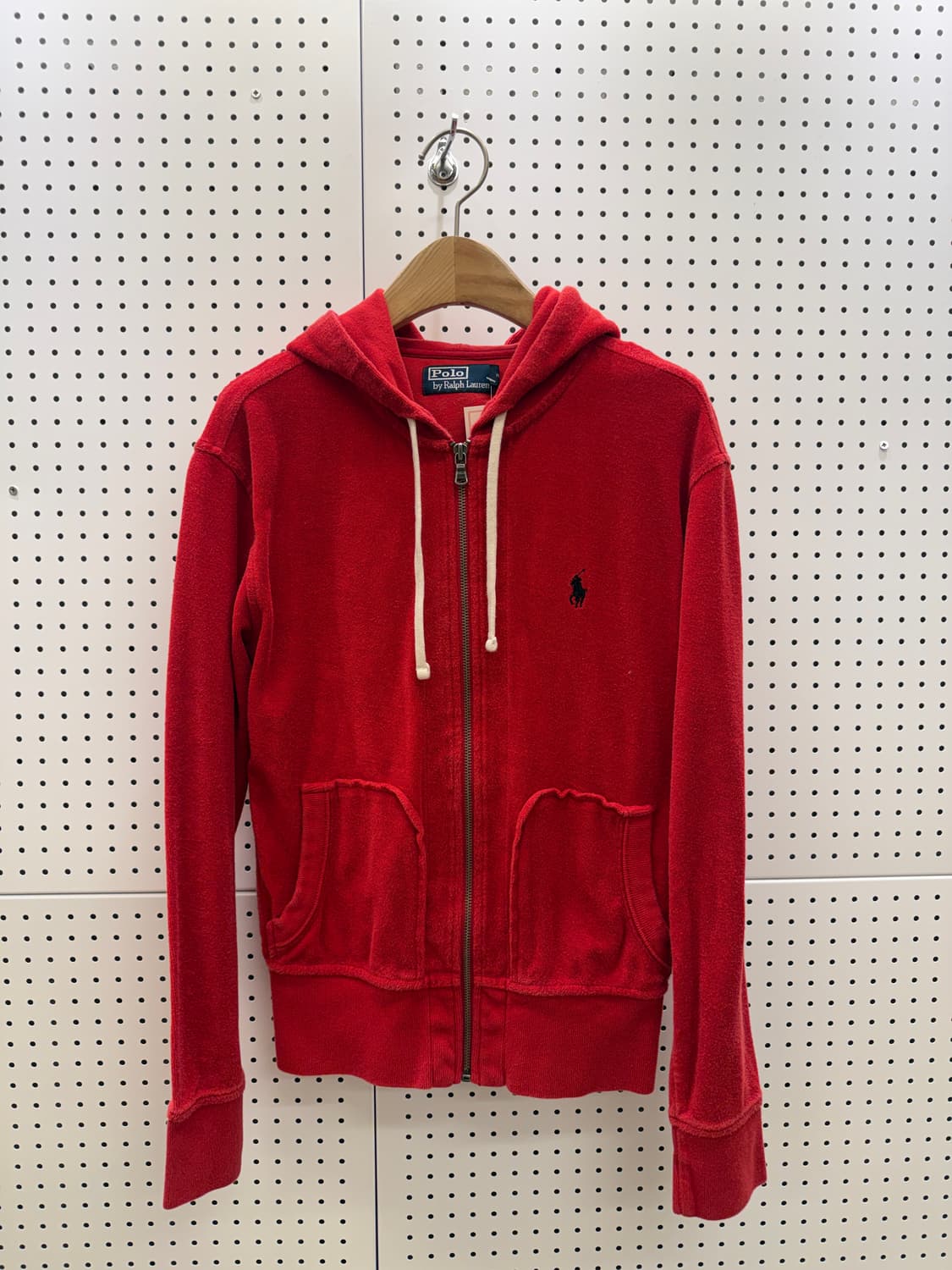 폴로 랄프로렌 벨벳 레드 포니 후드 집업 U755 상품이미지2