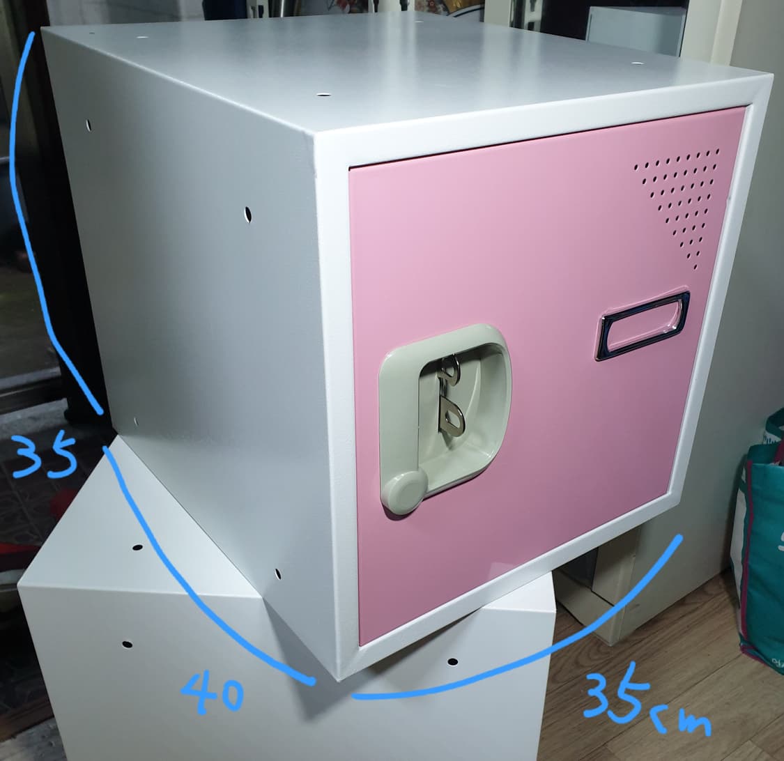 컬러 철제 사물함(여러 개 가능/자물쇠 사용시 잠금 가능) 상품이미지2