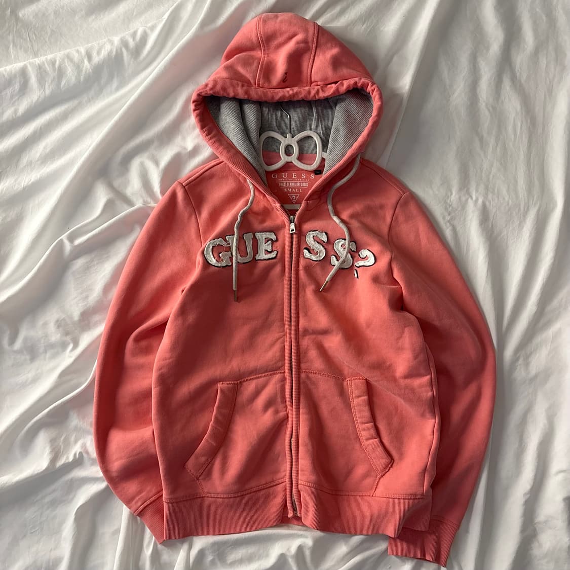 게스 핑크 후드집업 상품이미지2