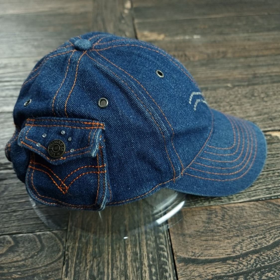 [리바이스] Y2K 빈티지 큐빅 로고 포켓 데님 볼캡 M19586 상품이미지3