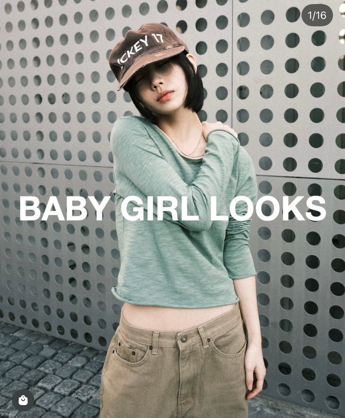 leekie 5 Neck Long Sleeve faded green  상품이미지1