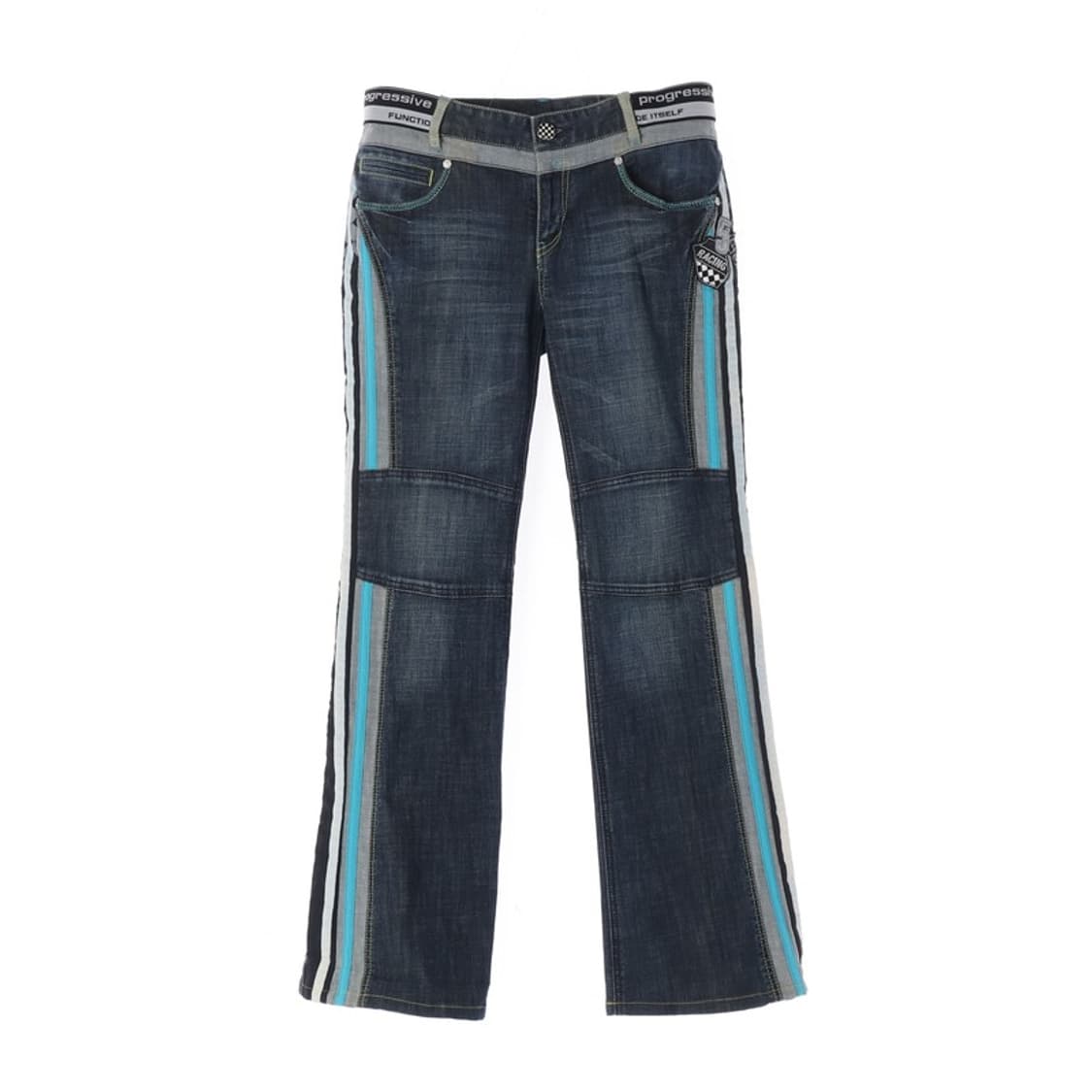EXR 프로그레시브 배색 와이드 데님팬츠 상품이미지1