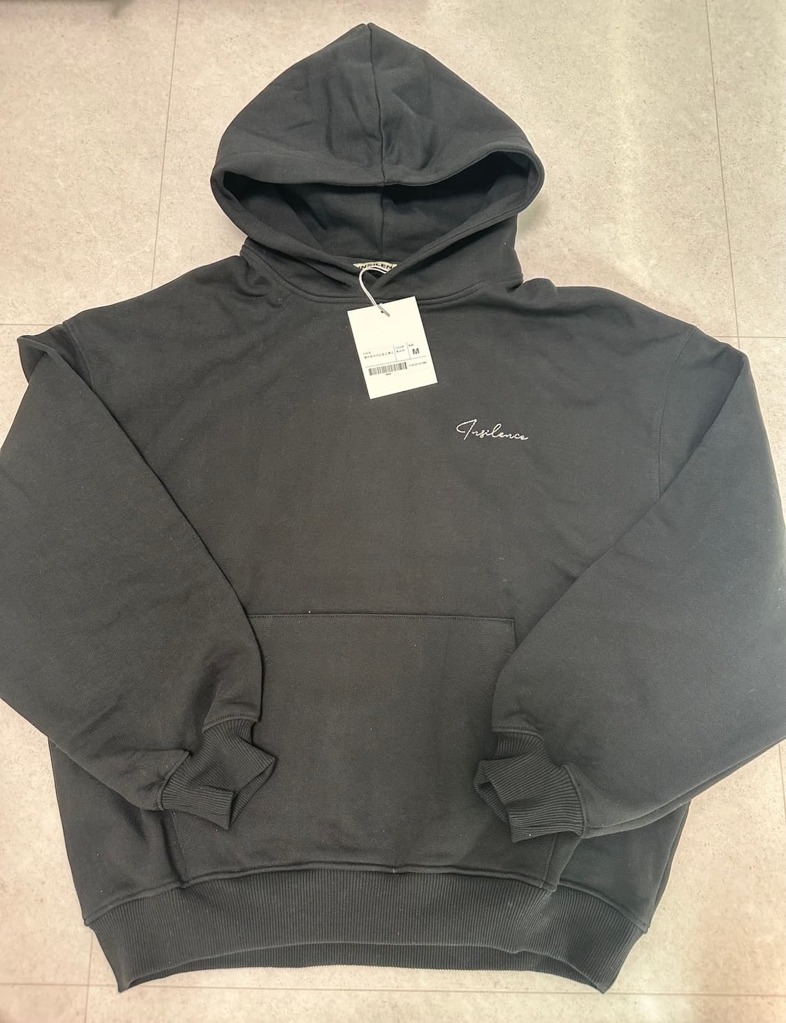 인사일런스 엠브로이더리 로고 후디 BLACK 상품이미지1