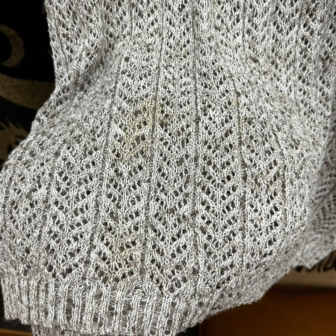 빈티지 보헤미안 코지 모리 버튼 레이스 뜨개 니트 베스트 K0130 상품이미지6