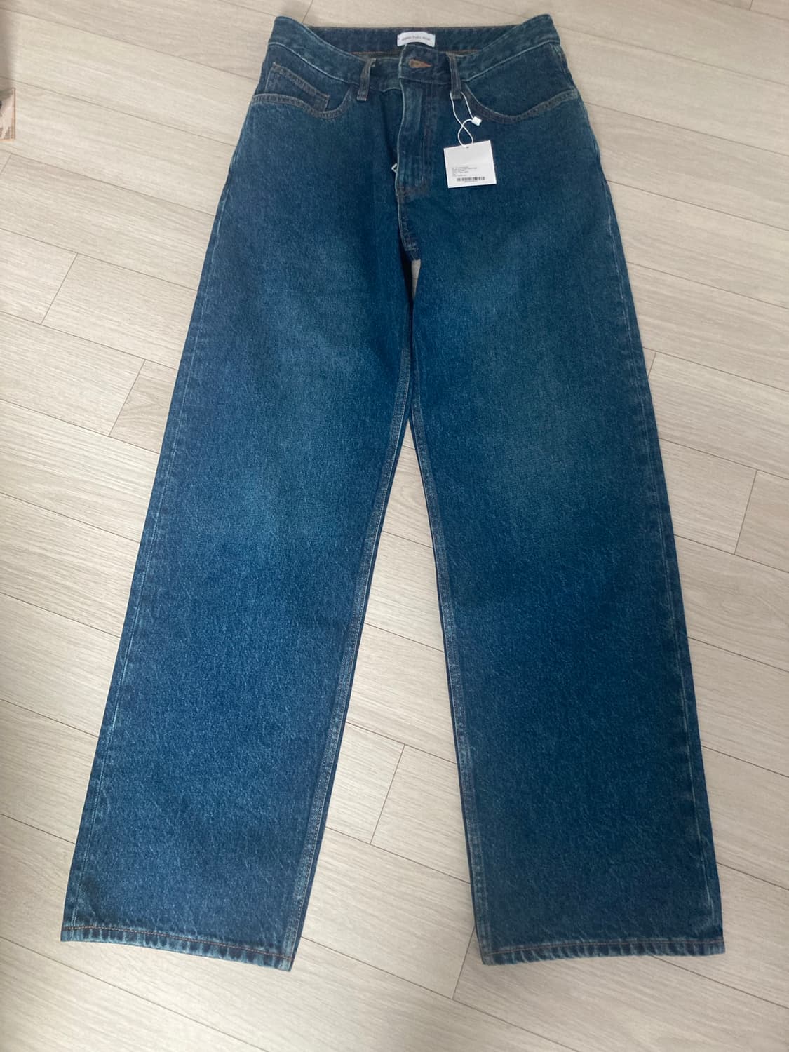 스테디에브리웨어 세미 와이드 데님팬츠 다크블루 1 새상품 상품이미지4