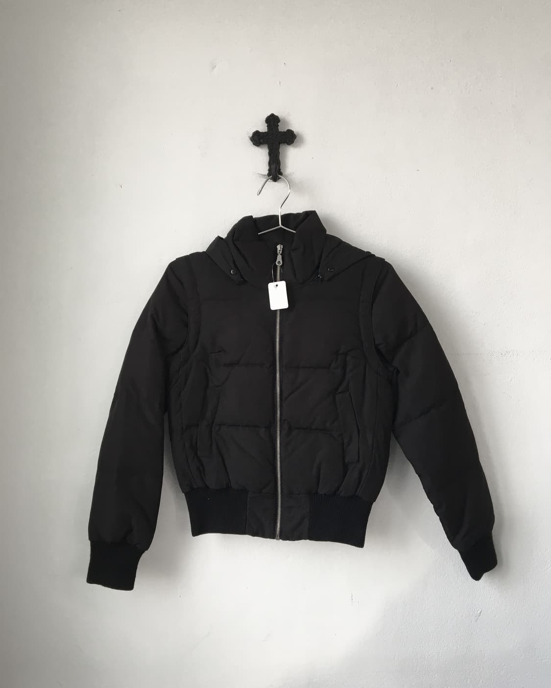 Fake fur hood transform jumper 상품이미지2