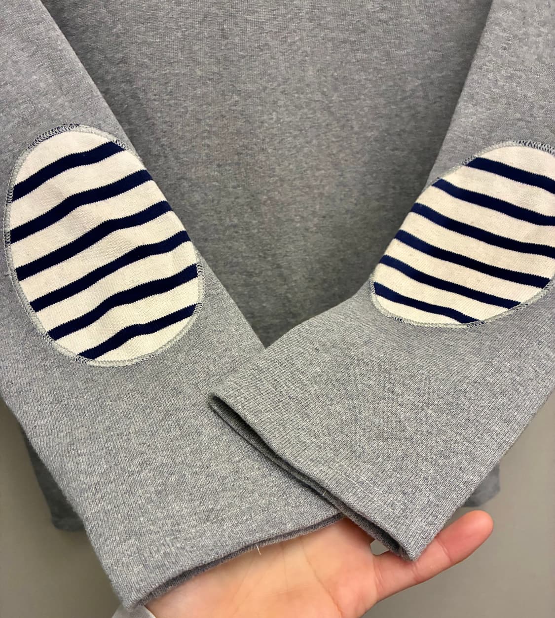 (T4/M)세인트제임스 길도 무지 엘보패치 롱슬리브 긴팔티셔츠 상품이미지3