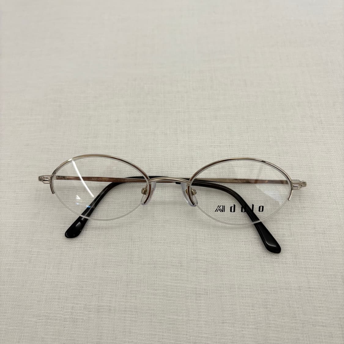 ADDLO 실버 오벌 반무테 빈티지안경 상품이미지4