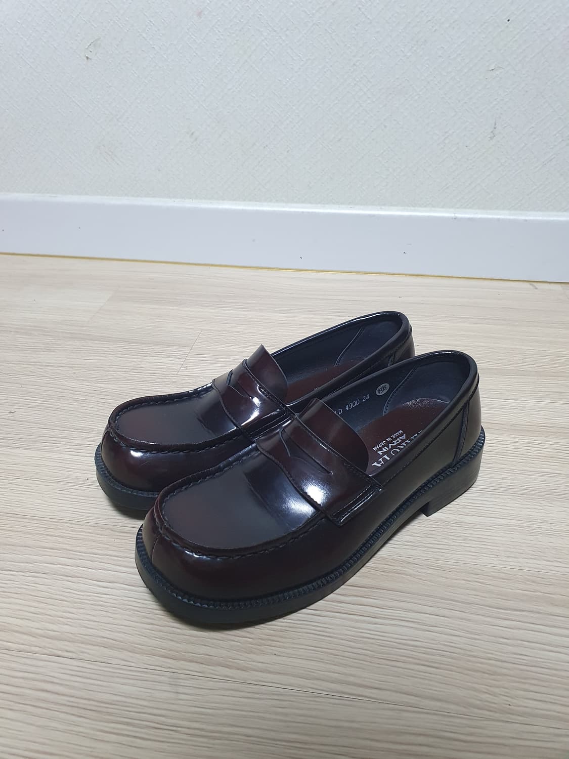 하루타 여성 버건디 로퍼 240 상품이미지4