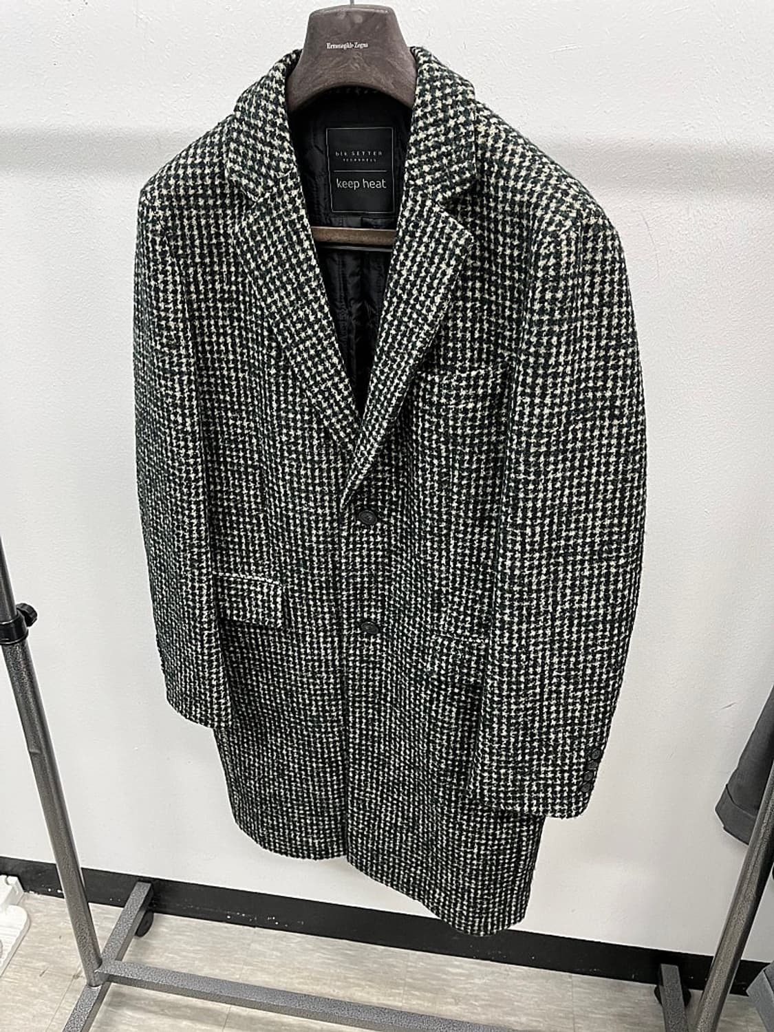 105) 마에스트로 딥그린 트위드 울코트  상품이미지1