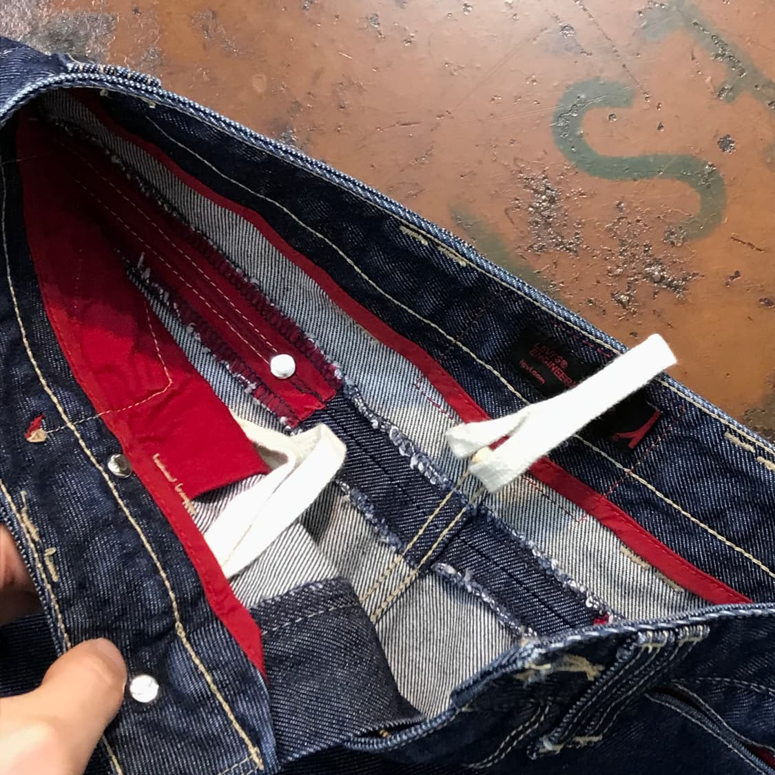 리바이스 엔지니어드 진 진청 데님 스커트 허리 30 사이즈  상품이미지4