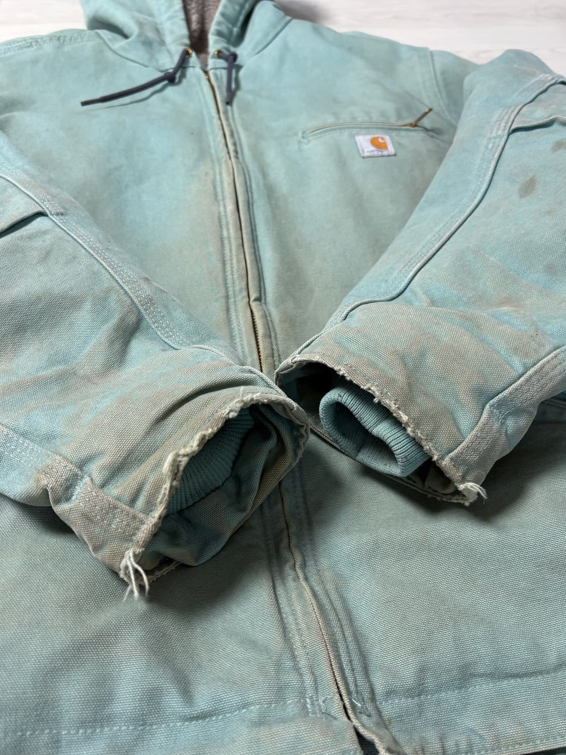 칼하트 워크자켓 후드 민트 상품이미지2