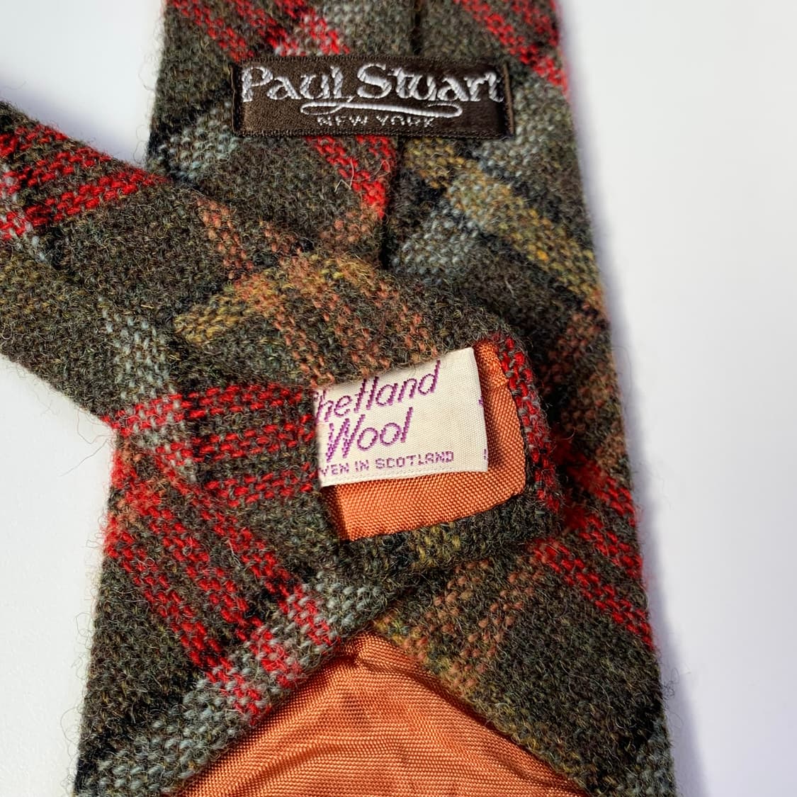 폴스튜어트 체크디자인 100울 명품넥타이 A등급 상품이미지6