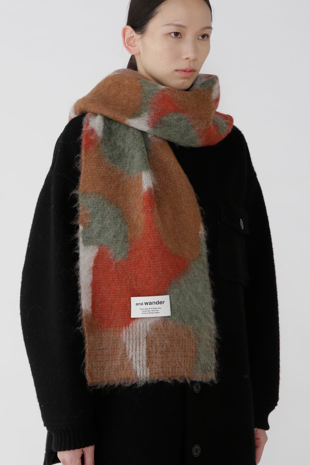 앤드원더 25fw mix color shaggy 목도리 상품이미지2