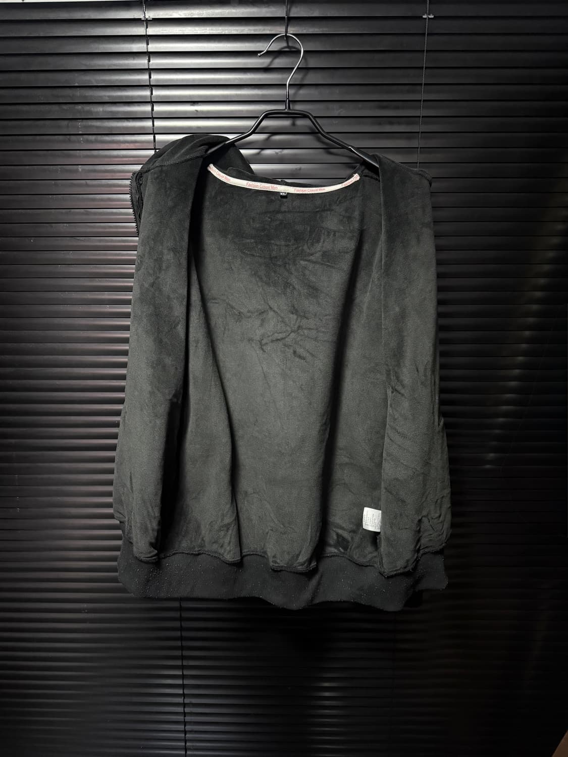 몬스터 에너지 블랙 레드 검빨 스웻 후드 집업 XL 105 벨벳기모 일본 상품이미지5