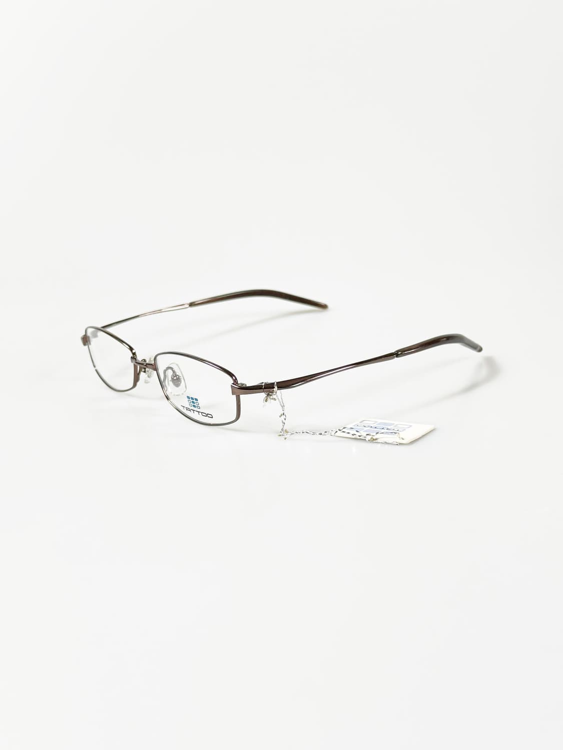 TATTOO 슬림 오벌 브라운 메탈 빈티지 안경 상품이미지3