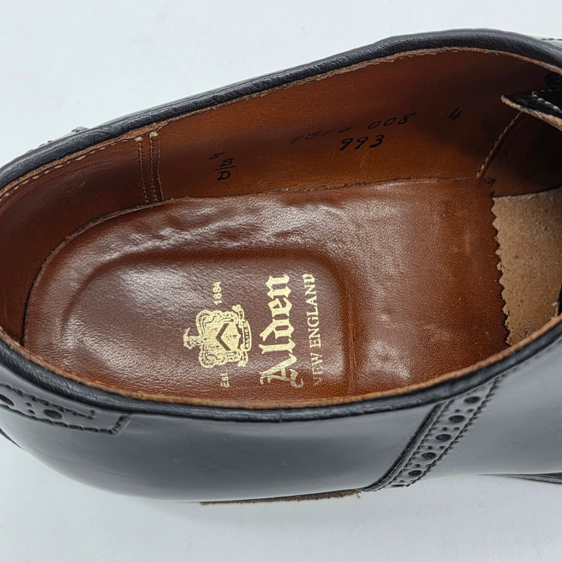 Alden 알든 993 쉘 코도반 새들슈즈 블랙 (8D) 상품이미지5