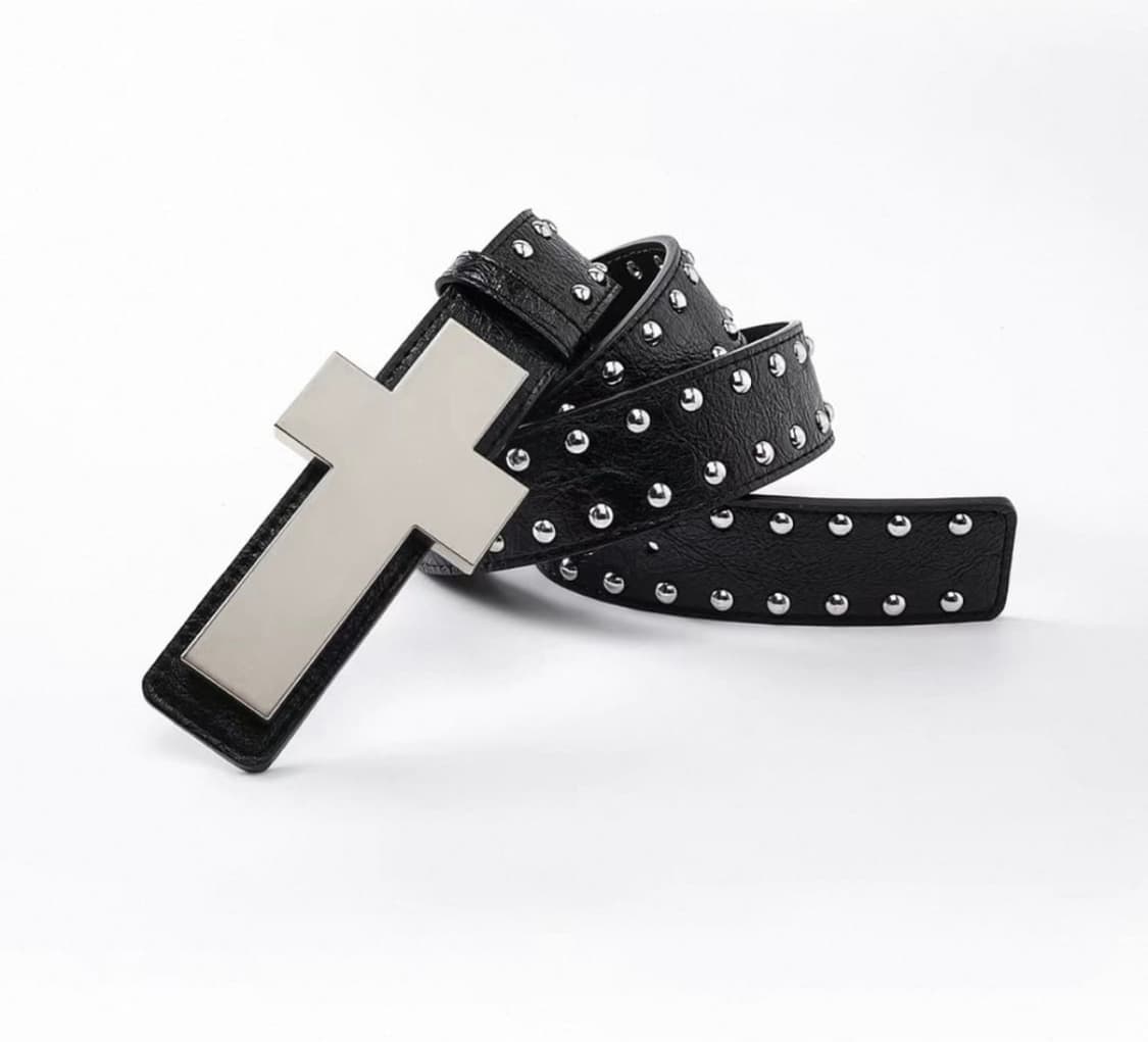Cross stud belt  상품이미지3