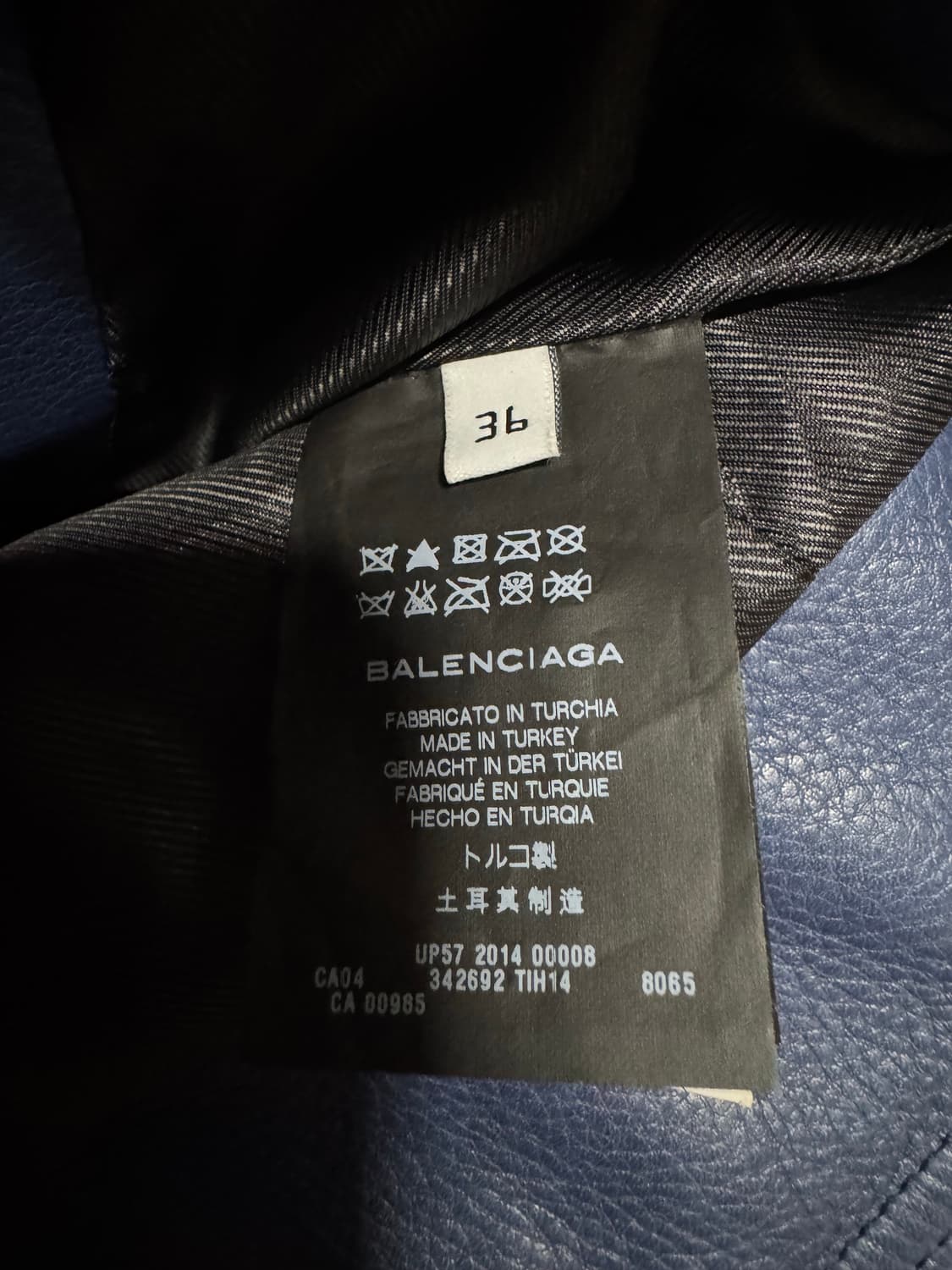 36 발렌시아가 여성 바이커 가죽 자켓 상품이미지8