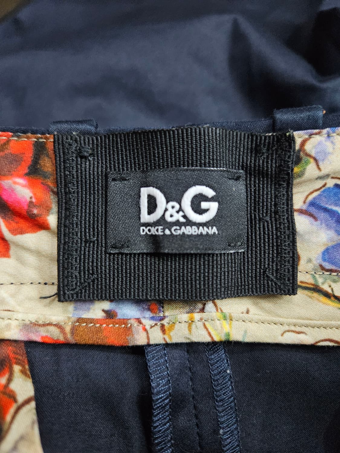 돌체앤가바나 다크네이비 남성 허리 32 롤업 면팬츠  상품이미지3